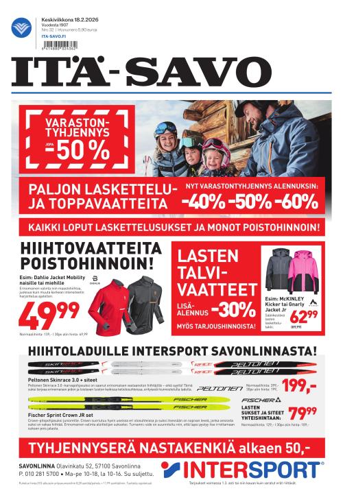 Itä-Savo 18.2.2026
