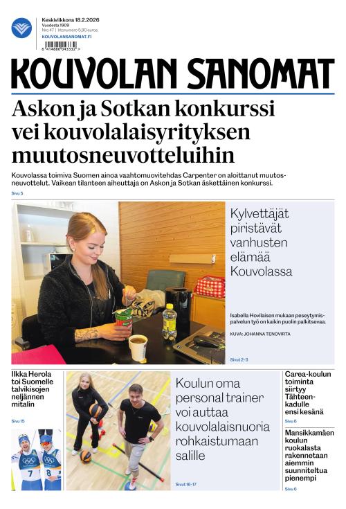 Kouvolan Sanomat 18.2.2026