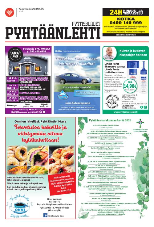 Pyhtäänlehti 18.2.2026