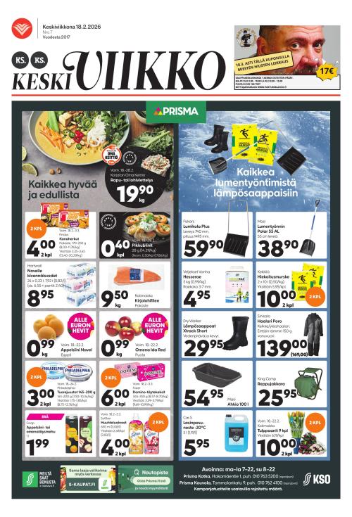 KS Keskiviikko (Kouvolan Sanomat ja Kymen Sanomat -liitteet) 18.2.2026
