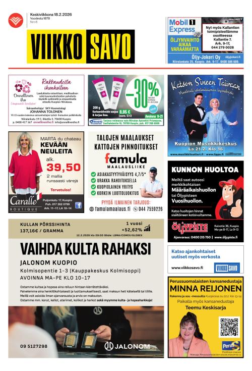 Viikkosavo 18.2.2026