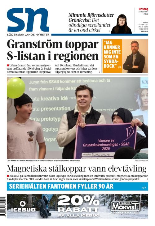 Södermanlands Nyheter 18.2.2026