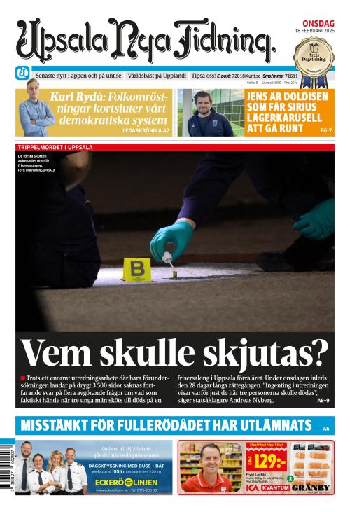 Upsala Nya Tidning 18.2.2026