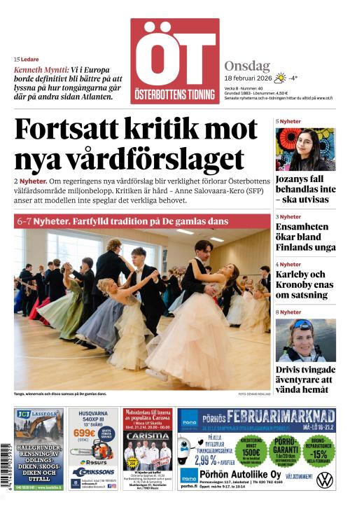 Österbottens Tidning 18.2.2026