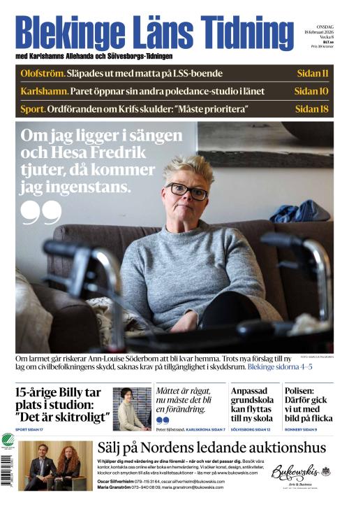 Blekinge Läns Tidning 18.2.2026