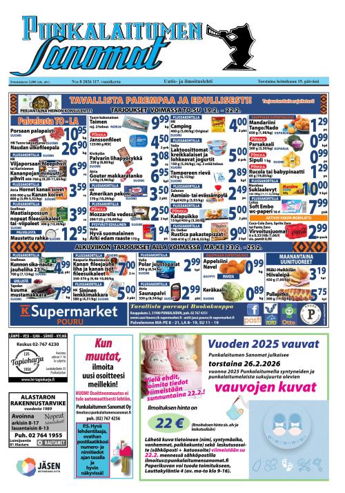 Punkalaitumen Sanomat 19.2.2026