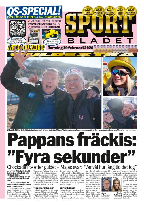 Aftonbladet Sportbladet 19.2.2026
