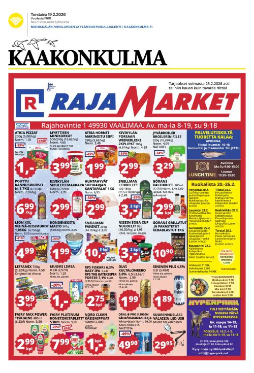 Kaakonkulma 19.2.2026