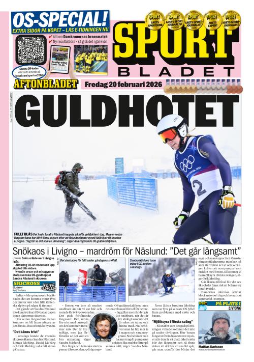Aftonbladet Sportbladet 20.2.2026