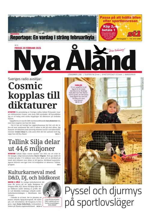 Nya Åland 20.2.2026