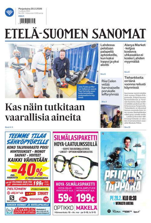 Etelä-Suomen Sanomat 20.2.2026