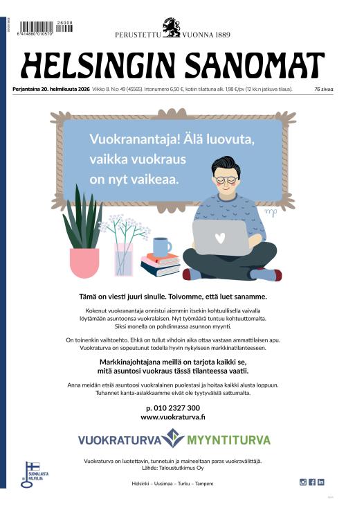 Helsingin Sanomat 20.2.2026