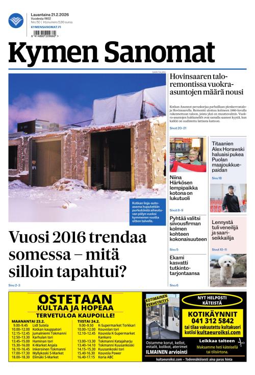 Kymen Sanomat 21.2.2026