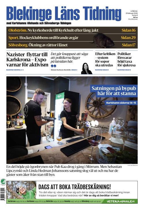 Blekinge Läns Tidning 21.2.2026