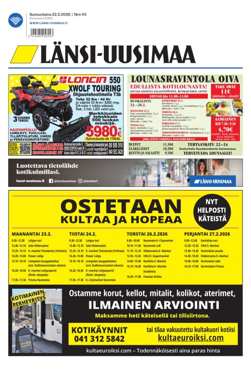 Länsi-Uusimaa 22.2.2026