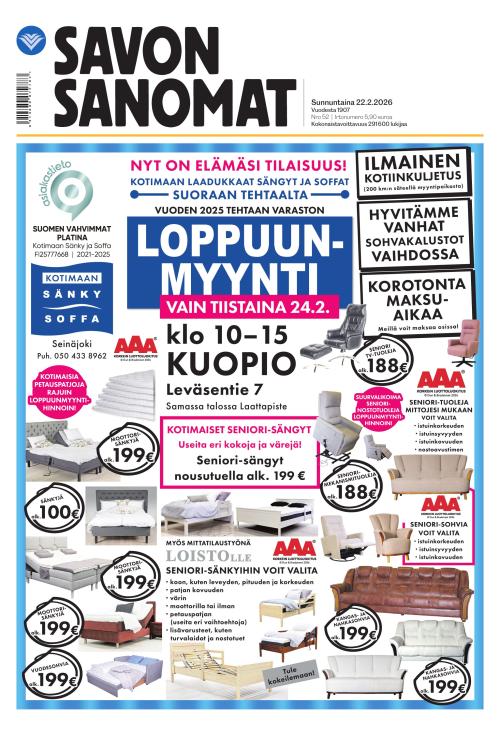 Savon Sanomat 22.2.2026