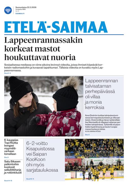 Etelä-Saimaa 22.2.2026