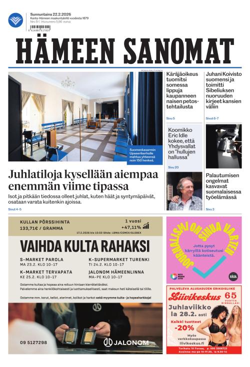 Hämeen Sanomat 22.2.2026