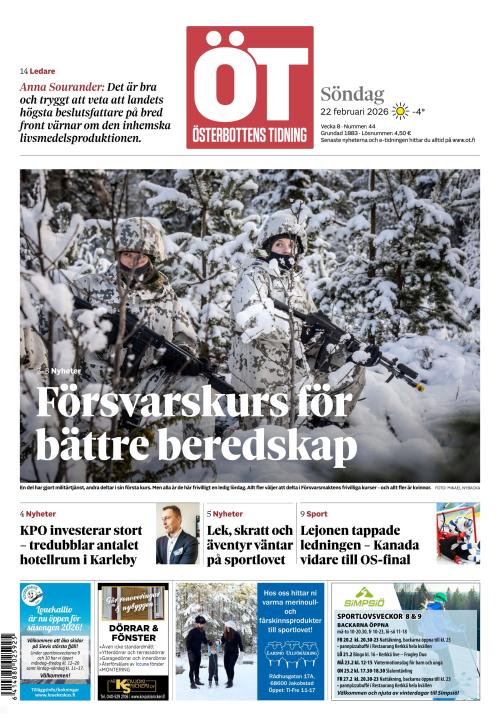 Österbottens Tidning 22.2.2026