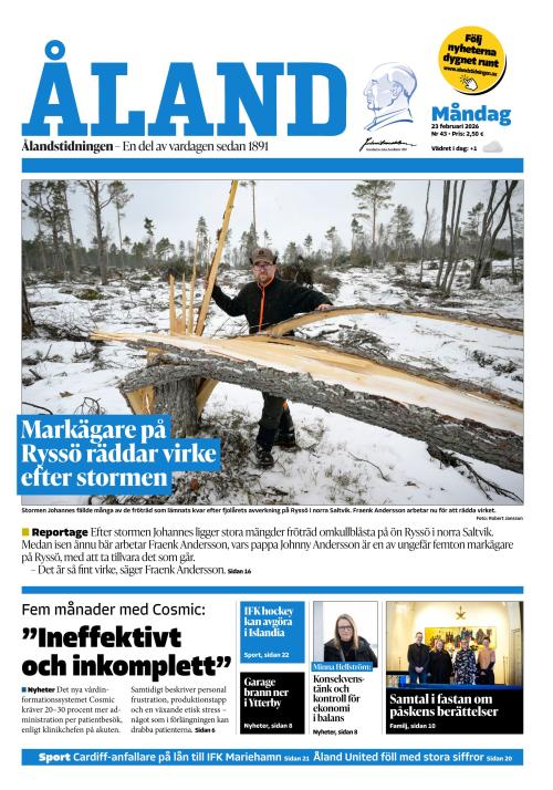 Ålandstidningen 23.2.2026