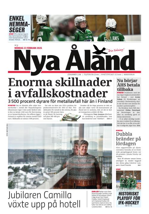 Nya Åland 23.2.2026