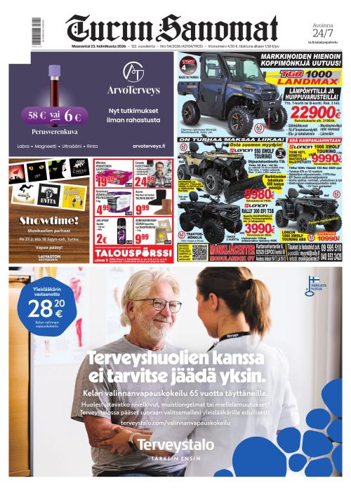 Turun Sanomat 23.2.2026