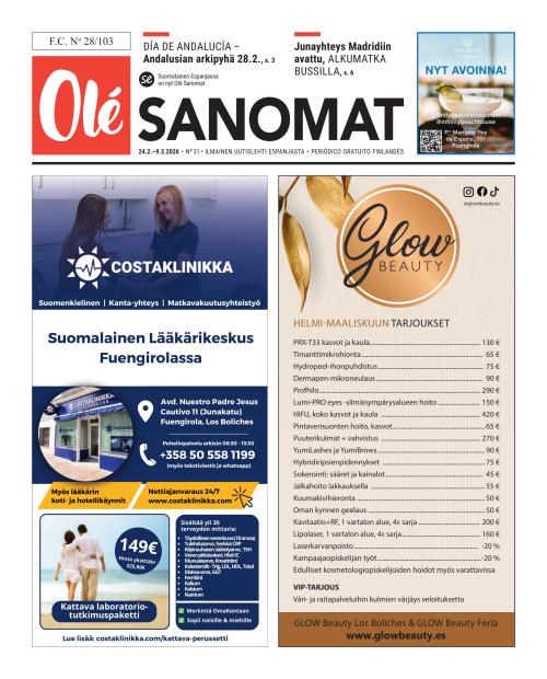 Olé Sanomat (Suomalainen Espanjassa-lehti) 31/2026
