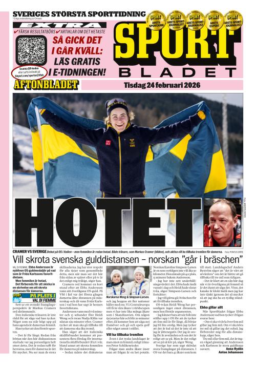 Aftonbladet Sportbladet 24.2.2026