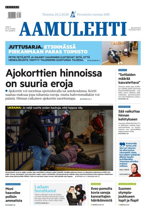 Aamulehti 24.2.2026