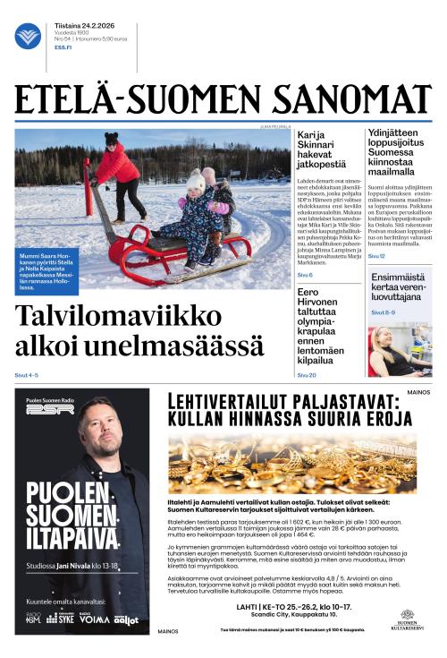 Etelä-Suomen Sanomat 24.2.2026