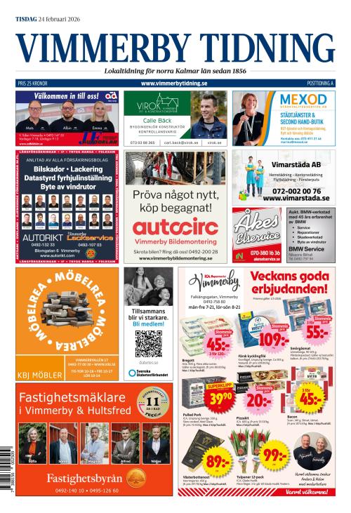 Vimmerby Tidning / Kinda-Posten 24.2.2026