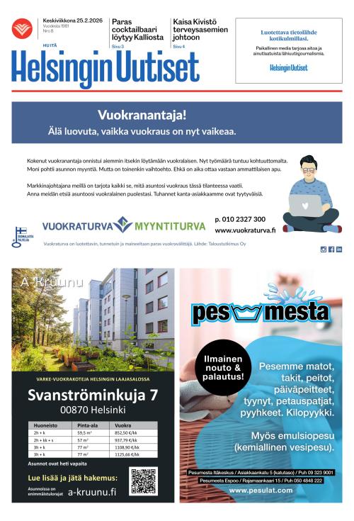 Helsingin Uutiset (Itä) 25.2.2026
