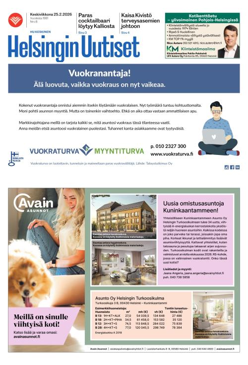 Helsingin Uutiset (Keskinen) 25.2.2026