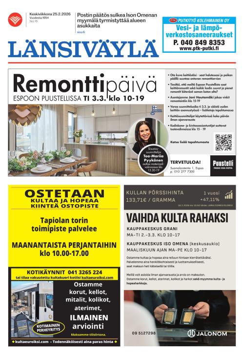 Länsiväylä 25.2.2026