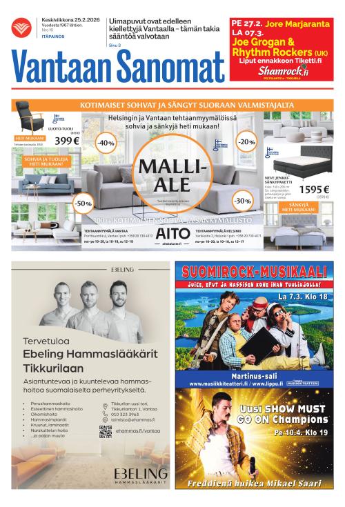 Vantaan Sanomat (Itä) 25.2.2026
