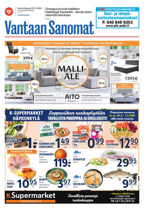 Vantaan Sanomat (Länsi) 25.2.2026