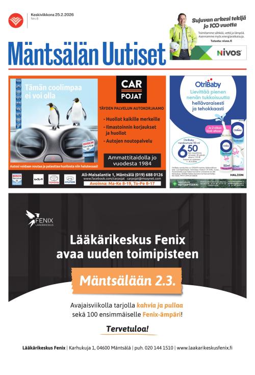 Mäntsälän Uutiset 25.2.2026