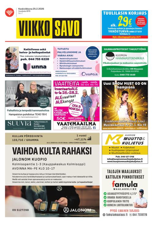 Viikkosavo 25.2.2026