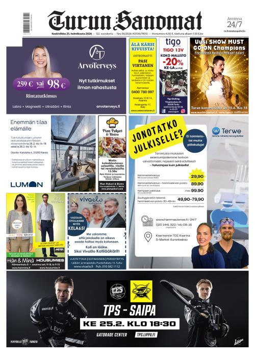 Turun Sanomat 25.2.2026