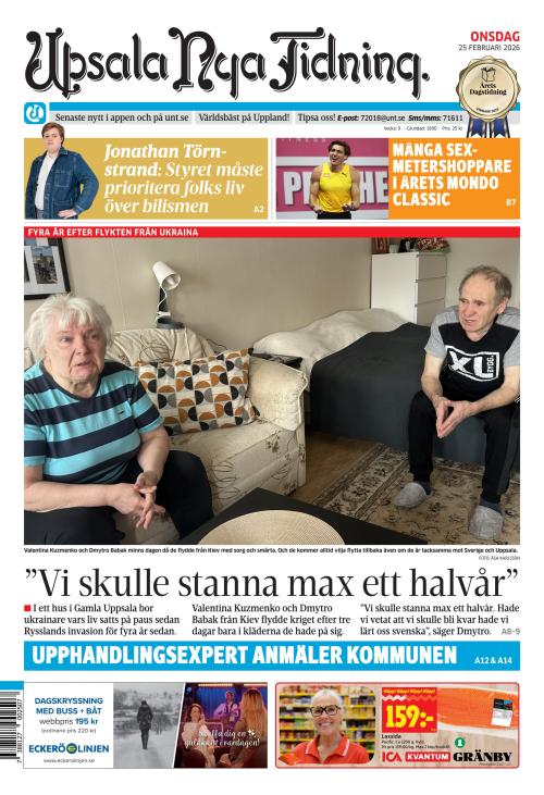 Upsala Nya Tidning 25.2.2026