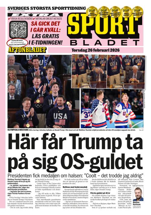 Aftonbladet Sportbladet 26.2.2026
