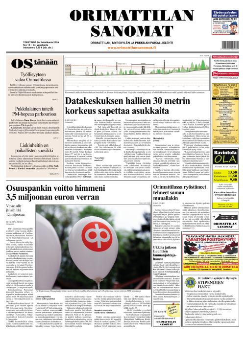 Orimattilan Sanomat 26.2.2026
