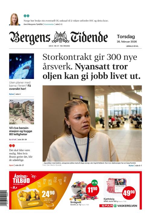 Bergens Tidende 26.2.2026