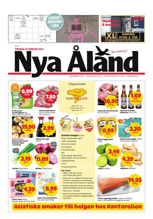 Nya Åland 26.2.2026