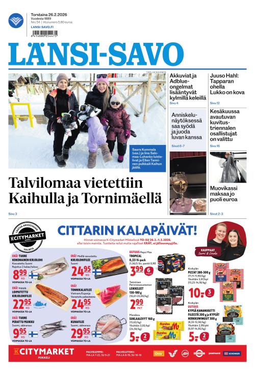 Länsi-Savo 26.2.2026