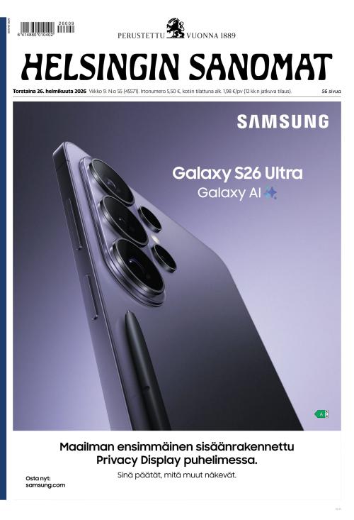 Helsingin Sanomat 26.2.2026