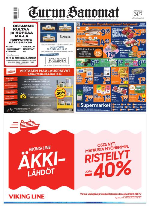 Turun Sanomat 26.2.2026