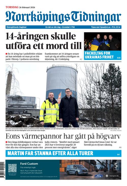 Norrköpings Tidningar 26.2.2026