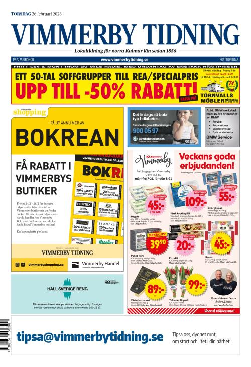 Vimmerby Tidning / Kinda-Posten 26.2.2026
