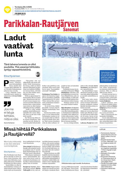 Parikkalan-Rautjärven Sanomat 26.2.2026